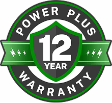 Power Plus 12 Year Warranty badge